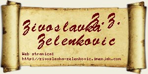 Živoslavka Zelenković vizit kartica